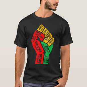 Inspirerende zwarte leiders - Krachtige zwarte han T-shirt
