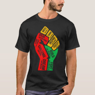 Inspirerende zwarte leiders - Krachtige zwarte han T-shirt
