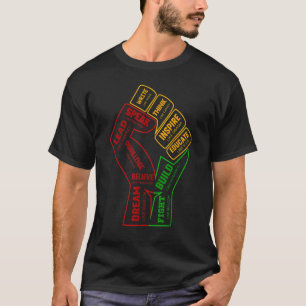 Inspirerende zwarte leiders - Krachtige zwarte han T-shirt
