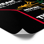 Inspirerende zwarte leiders Power Fist Hand Black  Poster (Hoek)
