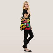 Inspirerende Zwarte Tote: Vrede Vreugde Discipline Tote Bag (Op model)