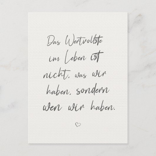 Inspirierender Motivierender Spruch Zitat Karte Briefkaart (Voorkant)