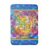 Inspiring Beauty Quote Colorful Floral  Badmat (Voorkant Verticaal)