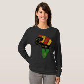 Inspiring Black Leaders Power Fist Hand Black Hist T-shirt (Voorkant volledig)