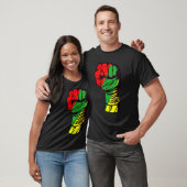 Inspiring Black Leaders Power Fist Hand Black Hist T-shirt (Unisex)