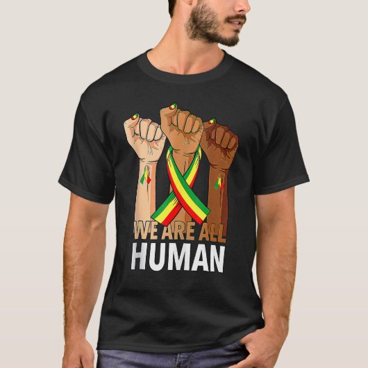 Inspiring Black Leaders Power Fist Hand Black Hist T-shirt (Voorkant)
