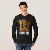 Inspiring Black Leaders Power Fist Hand Black Hist T-shirt (Voorkant volledig)
