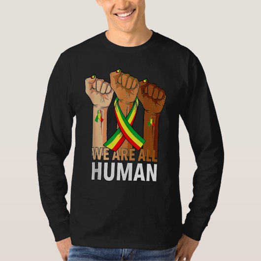 Inspiring Black Leaders Power Fist Hand Black Hist T-shirt (Voorkant)