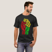 Inspiring Black Leaders Power Fist Hand Black Hist T-shirt (Voorkant volledig)