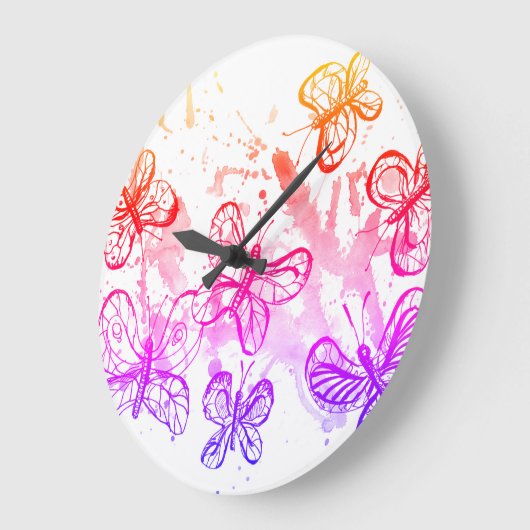 Inspiring butterflies grote klok (Hoek)
