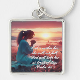 'Inspiring Faith' Premium Square Sleutelhanger