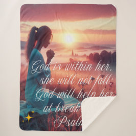 'Inspiring Faith' Sherpa Blanket Sherpa Deken