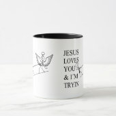 Inspiring funny design Jesus loves you and I try Mok (Midden)
