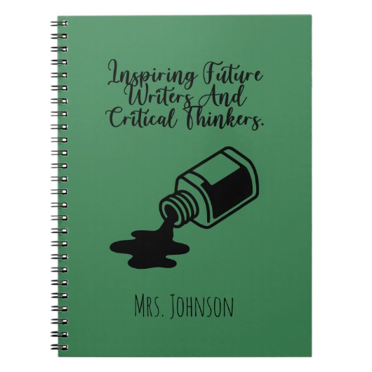 Inspiring Future Writers Critical Thinkers Teacher Notitieboek (Voorkant)