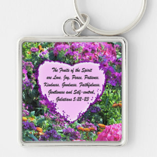 INSPIRING GALATIANS 5 BLOEMEN SLEUTELHANGER