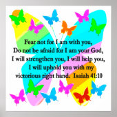 INSPIRING ISAIAH 41:10 BIBLIOTHEEK ZEER ONTWERP POSTER (Voorkant)