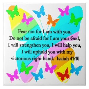 INSPIRING ISAIAH 41:10 BIBLIOTHEEK ZEER ONTWERP TEGELTJE