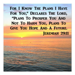 INSPIRING JEREMIAH 29:11 SUNRISE FOTO AFDRUK
