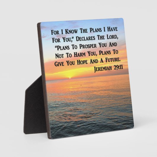 INSPIRING JEREMIAH 29:11 SUNRISE FOTOPLAAT (Voorkant)