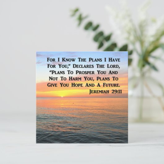 INSPIRING JEREMIAH 29:11 SUNRISE KAART (Staand voorkant)