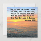 INSPIRING JEREMIAH 29:11 SUNRISE KAART (Voorkant)