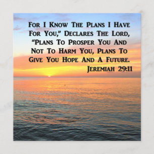 INSPIRING JEREMIAH 29:11 SUNRISE KAART