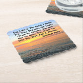 INSPIRING JEREMIAH 29:11 SUNRISE KARTONNEN ONDERZETTERS (Gebogen)