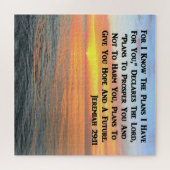 INSPIRING JEREMIAH 29:11 SUNRISE LEGPUZZEL (Horizontaal)