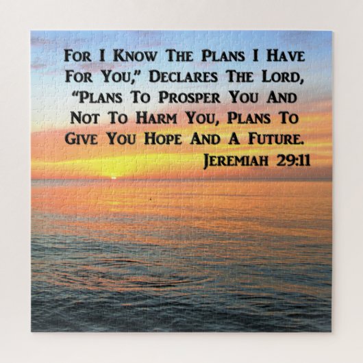 INSPIRING JEREMIAH 29:11 SUNRISE LEGPUZZEL (Verticaal)