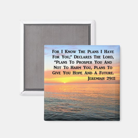 INSPIRING JEREMIAH 29:11 SUNRISE MAGNEET (Voorkant / Achterkant)