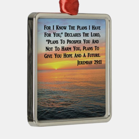 INSPIRING JEREMIAH 29:11 SUNRISE METALEN ORNAMENT (Rechts)