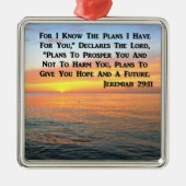 INSPIRING JEREMIAH 29:11 SUNRISE METALEN ORNAMENT (Voorkant)