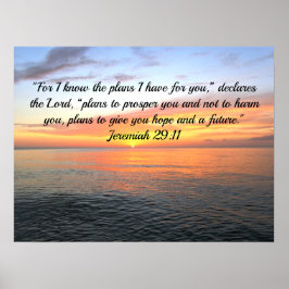 INSPIRING JEREMIAH 29:11 SUNRISE "PLANNEN VOOR HOO POSTER