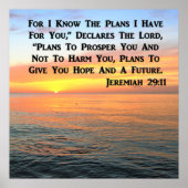 INSPIRING JEREMIAH 29:11 SUNRISE POSTER (Voorkant)