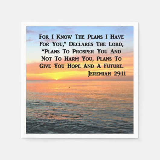 INSPIRING JEREMIAH 29:11 SUNRISE SERVET (Voorkant)