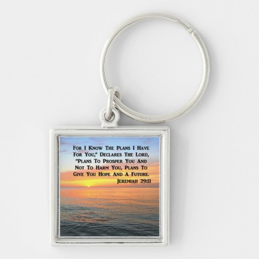 INSPIRING JEREMIAH 29:11 SUNRISE SLEUTELHANGER (Voorkant)