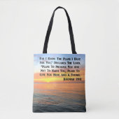 INSPIRING JEREMIAH 29:11 SUNRISE TOTE BAG (Voorkant)