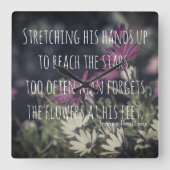 Inspiring Jeremy Bentham Quote Vierkante Klok (Voorkant)