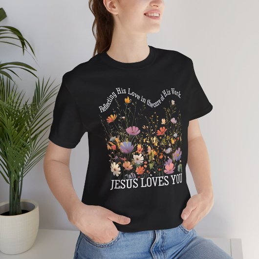 Inspiring Jesus Loves You,  Natuur Design T-shirt