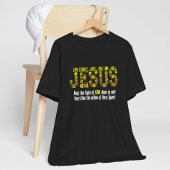 Inspiring Jesus with yellow flowers: Let God's lig T-shirt