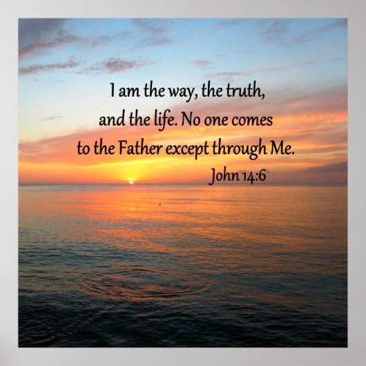 INSPIRING JOHN 14:6 SUNRISE FOTO DESIGN POSTER (Voorkant)