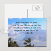 INSPIRING JOHN 3:16 FOTO BRIEFKAART (Voorkant / Achterkant)