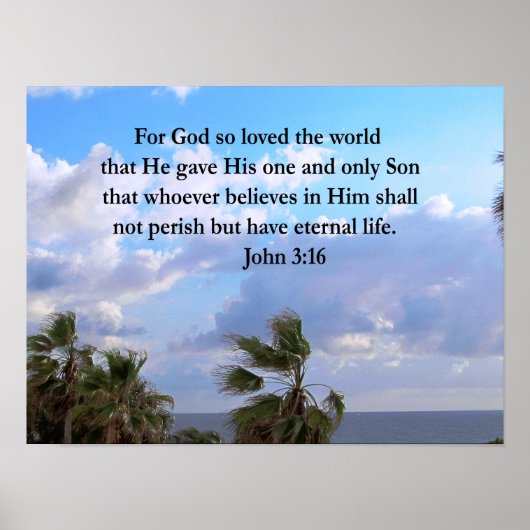 INSPIRING JOHN 3:16 FOTO POSTER (Voorkant)