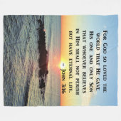 INSPIRING JOHN 3:16 SUNRISE FOTO DESIGN FLEECE DEKEN (Voorkant (Horizontaal))