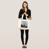 INSPIRING MATTHEW 11:28 SCRIPTURE ONTWERP GROTE TOTE BAG (Voorkant (model))