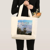 INSPIRING MATTHEW 11:28 SCRIPTURE ONTWERP GROTE TOTE BAG (Voorkant (product))