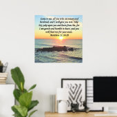 INSPIRING MATTHEW 11:28 SUNRISE FOTO-ONTWERP POSTER (Thuiskantoor)