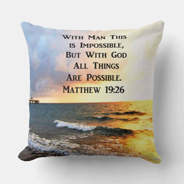 INSPIRING MATTHEW 19:26 PHOTO-ONTWERP KUSSEN (Voorkant)
