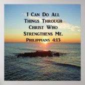 INSPIRING PHILIPPIANS 4:13 SUNRISE POSTER (Voorkant)