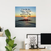 INSPIRING PHILIPPIANS 4:13 SUNRISE POSTER (Thuiskantoor)